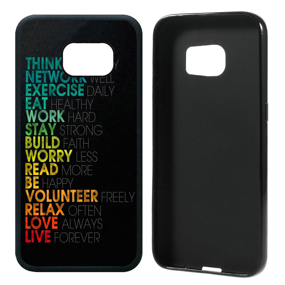 Think Life Good Quote Vibe Thoughtful Inspirational Words Case for Samsung Galaxy S7